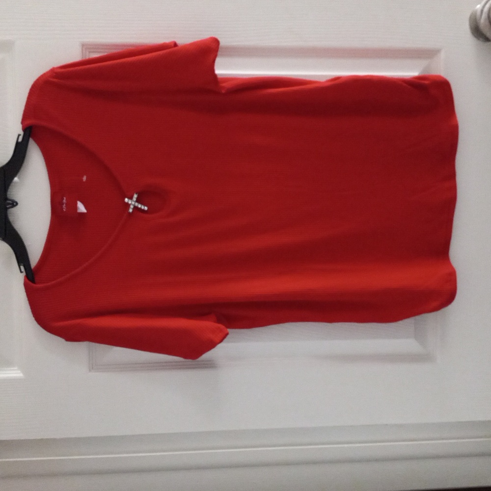 Fashion of New York Red Top Size 1X